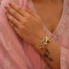 Anti Tarnish Star Bangle with premium gold-plated finish for women