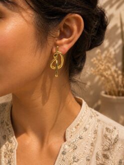 Unique Anti Tarnish Earring with premium gold-plated finish for women