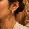 Anti Tarnish Mini Stud Earring with premium gold-plated finish for women
