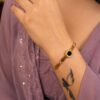 Anti Tarnish Round Bangle with premium gold-plated finish for women