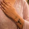 Anti Tarnish Golden Heart Bracelet with premium gold-plated finish for women