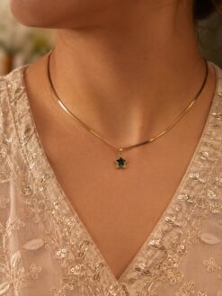 Anti Tarnish Star Necklace with premium gold-plated finish for women