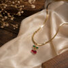 Anti Tarnish Leaf Necklace with premium gold-plated finish for women