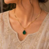 Anti Tarnish Drop Necklace with premium gold-plated finish for women