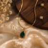 Anti Tarnish Drop Necklace with premium gold-plated finish for women