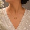 Anti Tarnish Heart Necklace with premium gold-plated finish for women