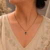 Anti Tarnish Square Necklace Gold Plated for Modern Look 5 Anti Tarnish Square Necklace with premium gold-plated finish for women