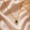 Anti Tarnish Golden Heart Necklace Premium Gold Plated Necklace for Women 3 Anti Tarnish Golden Heart Necklace with premium gold-plated finish for women