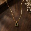 Anti Tarnish Square Necklace Premium Gold Plated Necklace for Women 3 Anti Tarnish Square Necklace with premium gold-plated finish for women