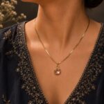 Bulk 6 Anti Tarnish Square Chain Pendant Premium Gold Plated Necklace for Women - "White"
