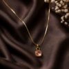 Anti Tarnish Square Chain Pendant Premium Gold Plated Necklace for Women 7 Anti Tarnish Square Chain Pendant with premium gold-plated finish for women
