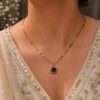 Anti Tarnish Square Chain Pendant with premium gold-plated finish for women
