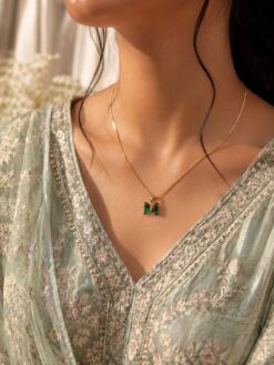 Anti Tarnish Butterfly Necklace Premium Gold Plated Necklace for Women