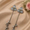Silver Floral Kashmiri Earring elegant traditional jewelry design