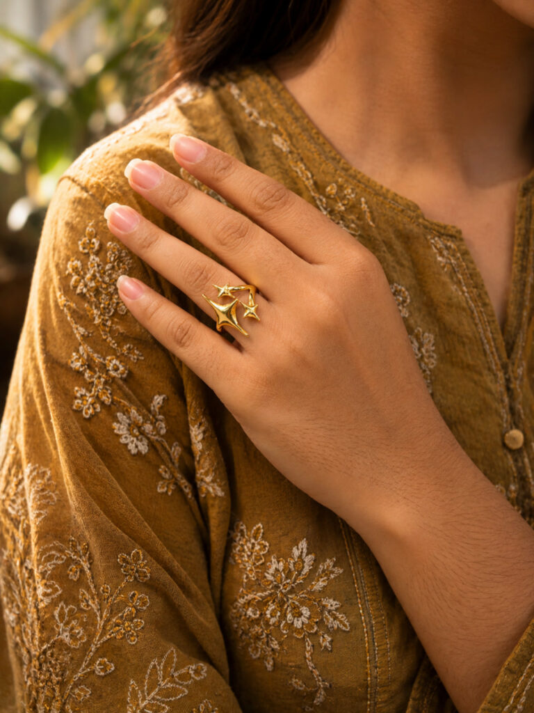 Anti Tarnish Rings Premium Gold Plated Party Wear Ring