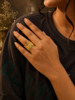 Anti Tarnish Rings Lightweight Gold Plated Fashion Ring