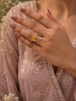 Anti Tarnish Rings Elegant Design Wedding Jewelry for Women