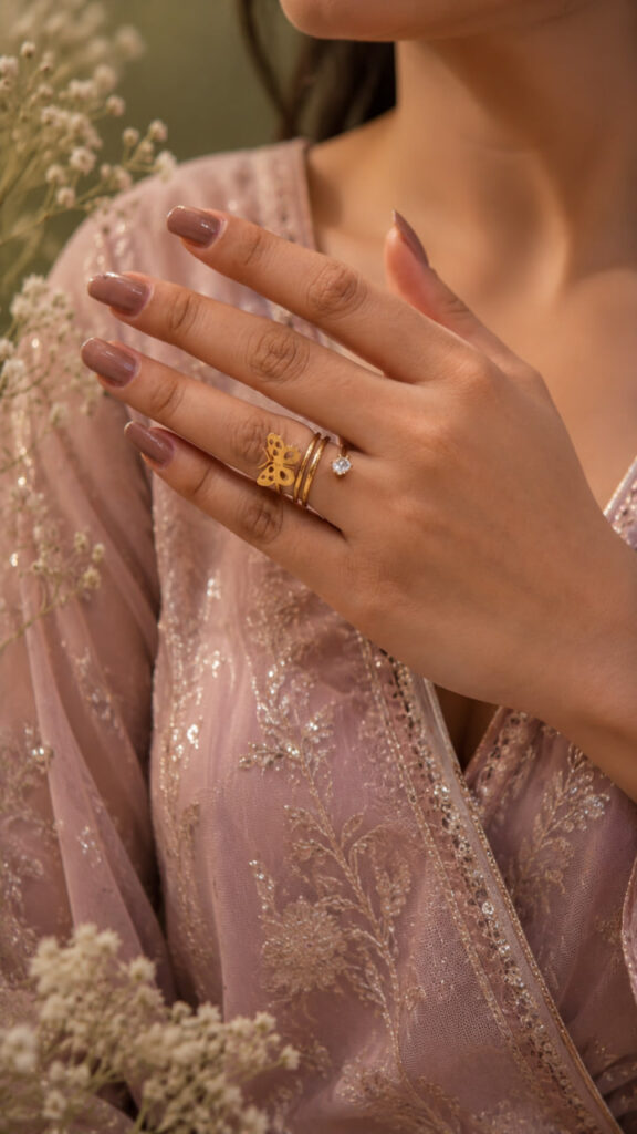 Anti Tarnish Rings Elegant Design Wedding Jewelry for Women