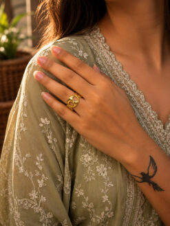 Anti Tarnish Rings Gold Plated Luxury Ring for Her