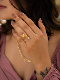 Anti Tarnish Rings Adjustable Daily Wear Ring for Women