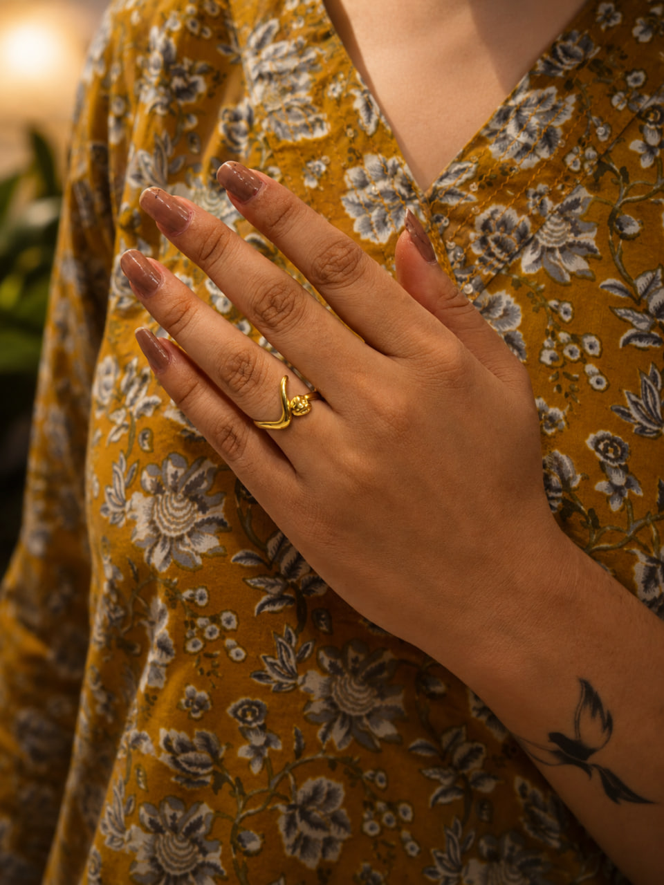 Anti Tarnish Rings Gold Plated Ring for Stylish Women 1 Anti Tarnish Rings Gold Plated Ring for Stylish Women