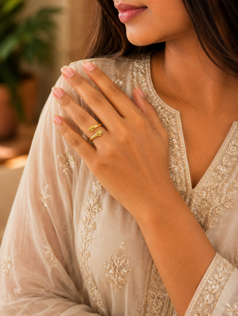 Anti Tarnish Rings Trendy Office Wear Jewelry Ring