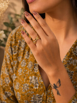 Anti Tarnish Rings Gold Plated Finger Ring for Women