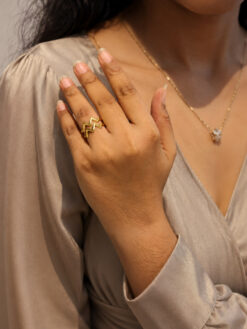 Anti Tarnish Rings Gold Plated Ring with Modern Elegance