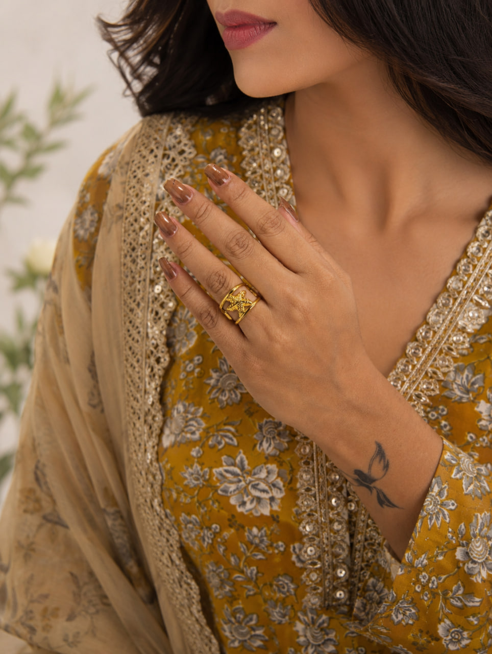 Anti Tarnish Rings Premium Look Royal Looking Statement Ring for Women 1 Anti Tarnish Rings Premium Look Royal Looking Statement Ring for Women