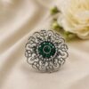 Beautiful Flower Ring elegant floral brass jewelry for women