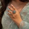 Beautiful Flower Ring elegant floral brass jewelry for women