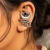 Oxidized Silver Earcuff antique brass ear jewelry for women
