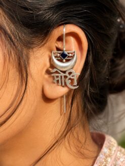 Oxidized Silver Earcuff antique brass ear jewelry for women
