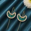 Gold Plated Half Moon Earcuff – Elegant Jewelry for Modern Looks 11 Gold Plated Half moon Earcuff elegant golden brass ear jewelry for women