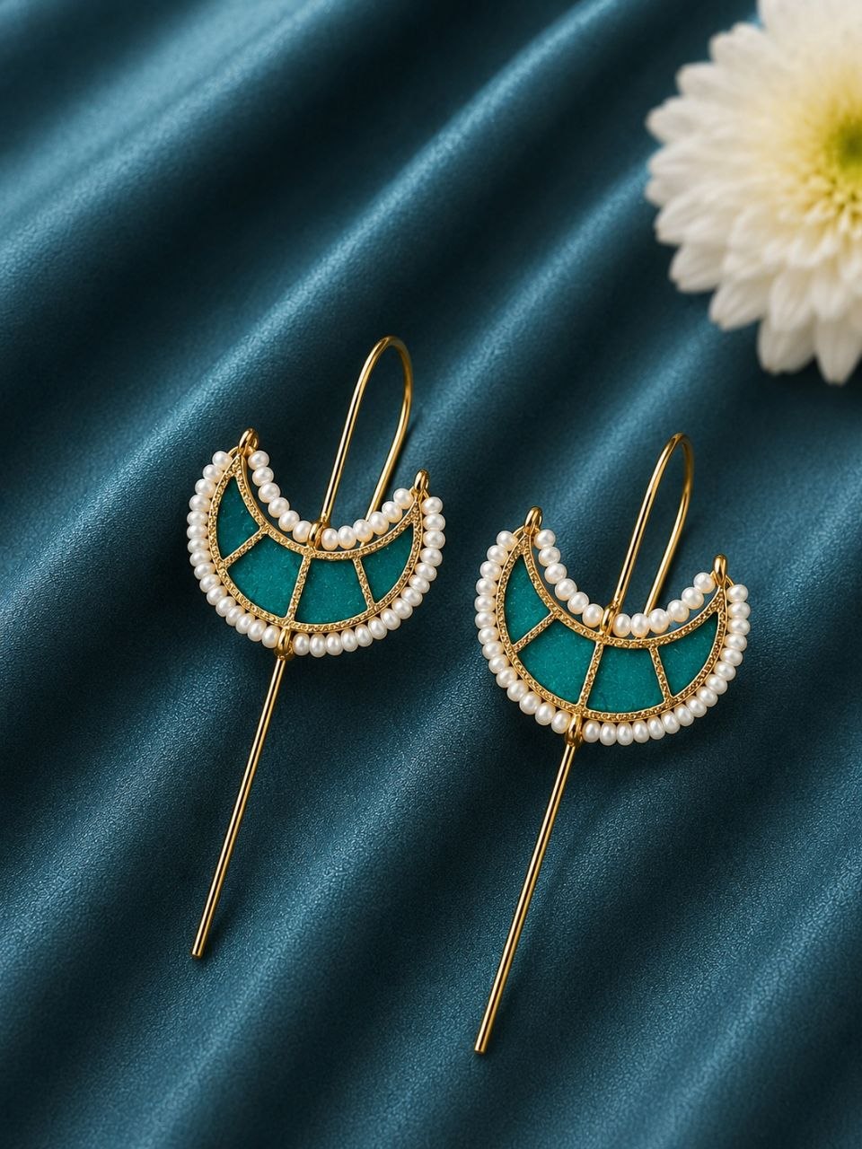Gold Plated Half Moon Earcuff – Elegant Jewelry for Modern Looks 2 Gold Plated Half moon Earcuff elegant golden brass ear jewelry for women