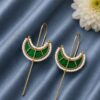 Gold Plated Half Moon Earcuff – Elegant Jewelry for Modern Looks 12 Gold Plated Half moon Earcuff elegant golden brass ear jewelry for women