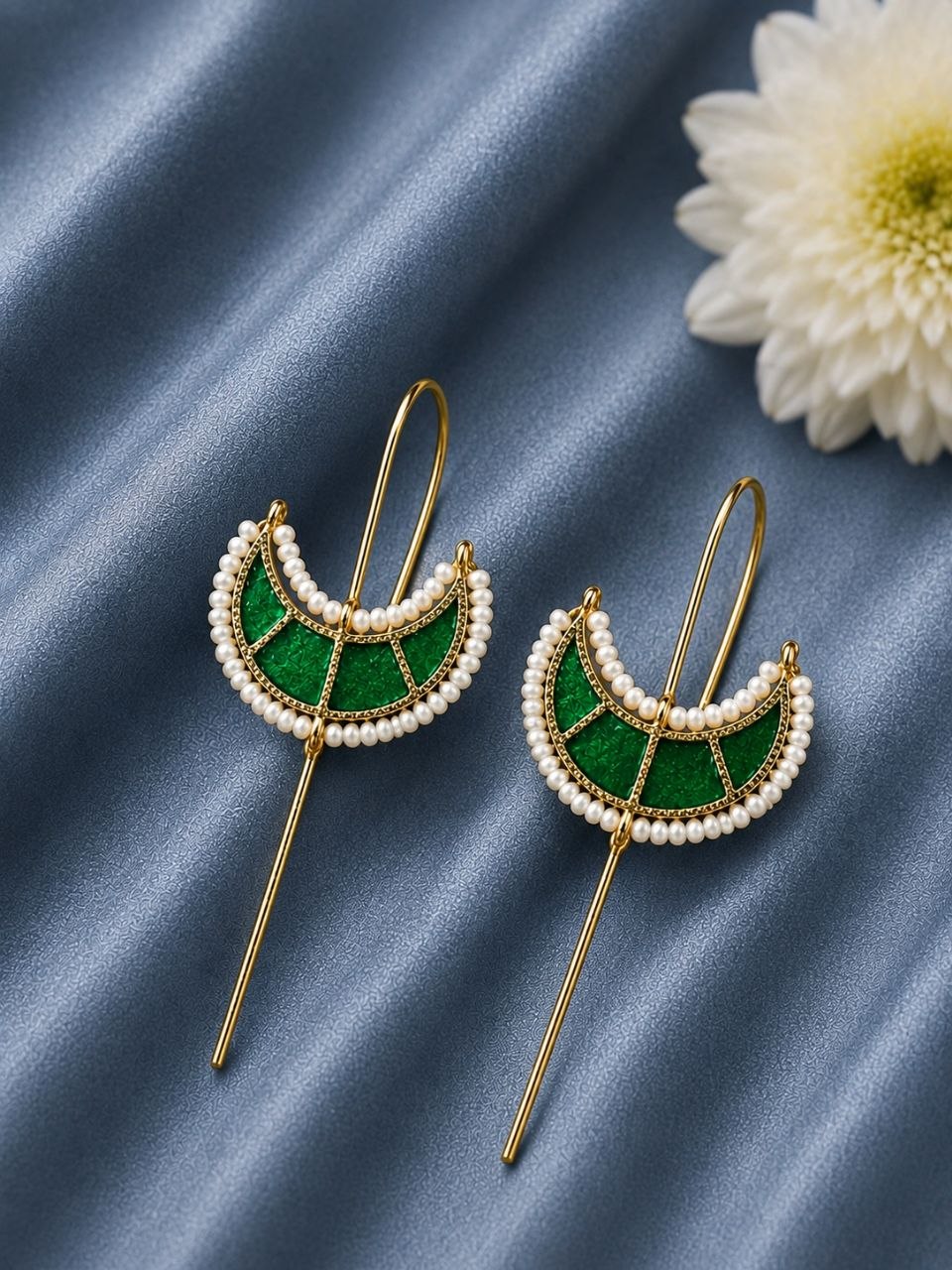 Gold Plated Half Moon Earcuff – Elegant Jewelry for Modern Looks 3 Gold Plated Half moon Earcuff elegant golden brass ear jewelry for women
