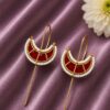 Gold Plated Half Moon Earcuff – Elegant Jewelry for Modern Looks 13 Gold Plated Half moon Earcuff elegant golden brass ear jewelry for women