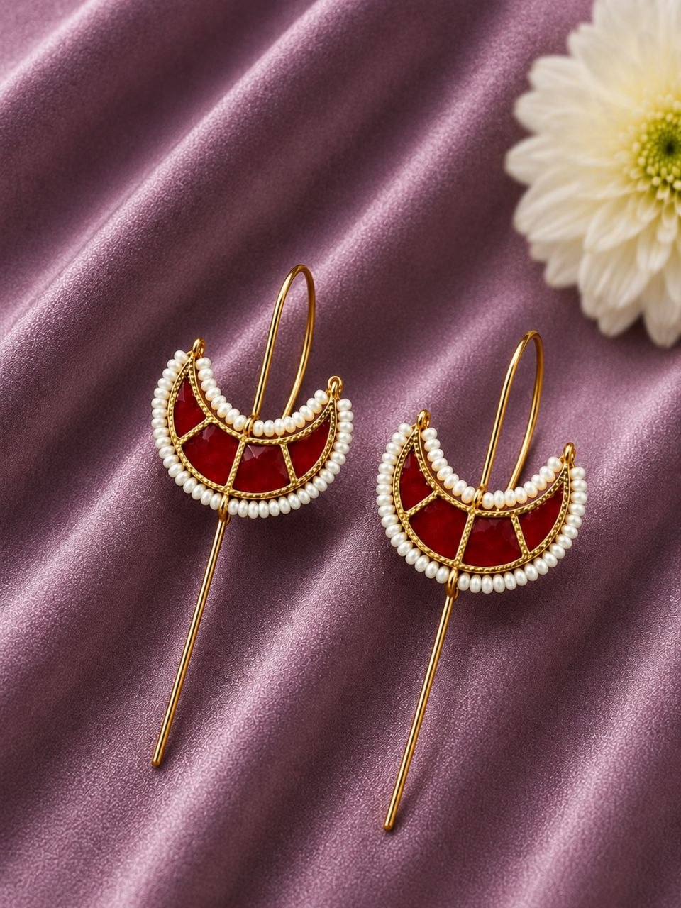 Gold Plated Half Moon Earcuff – Elegant Jewelry for Modern Looks 4 Gold Plated Half moon Earcuff elegant golden brass ear jewelry for women