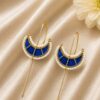 Gold Plated Half Moon Earcuff – Elegant Jewelry for Modern Looks 14 Gold Plated Half moon Earcuff elegant golden brass ear jewelry for women