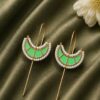 Gold Plated Half Moon Earcuff – Elegant Jewelry for Modern Looks 15 Gold Plated Half moon Earcuff elegant golden brass ear jewelry for women