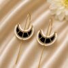 Gold Plated Half Moon Earcuff – Elegant Jewelry for Modern Looks 17 Gold Plated Half moon Earcuff elegant golden brass ear jewelry for women