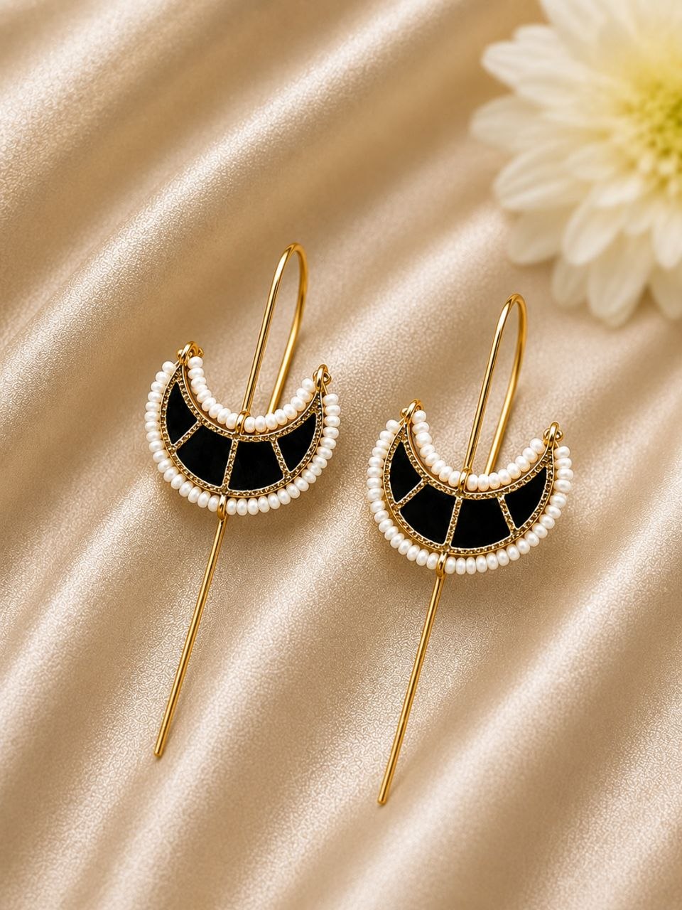 Gold Plated Half Moon Earcuff – Elegant Jewelry for Modern Looks 8 Gold Plated Half moon Earcuff elegant golden brass ear jewelry for women
