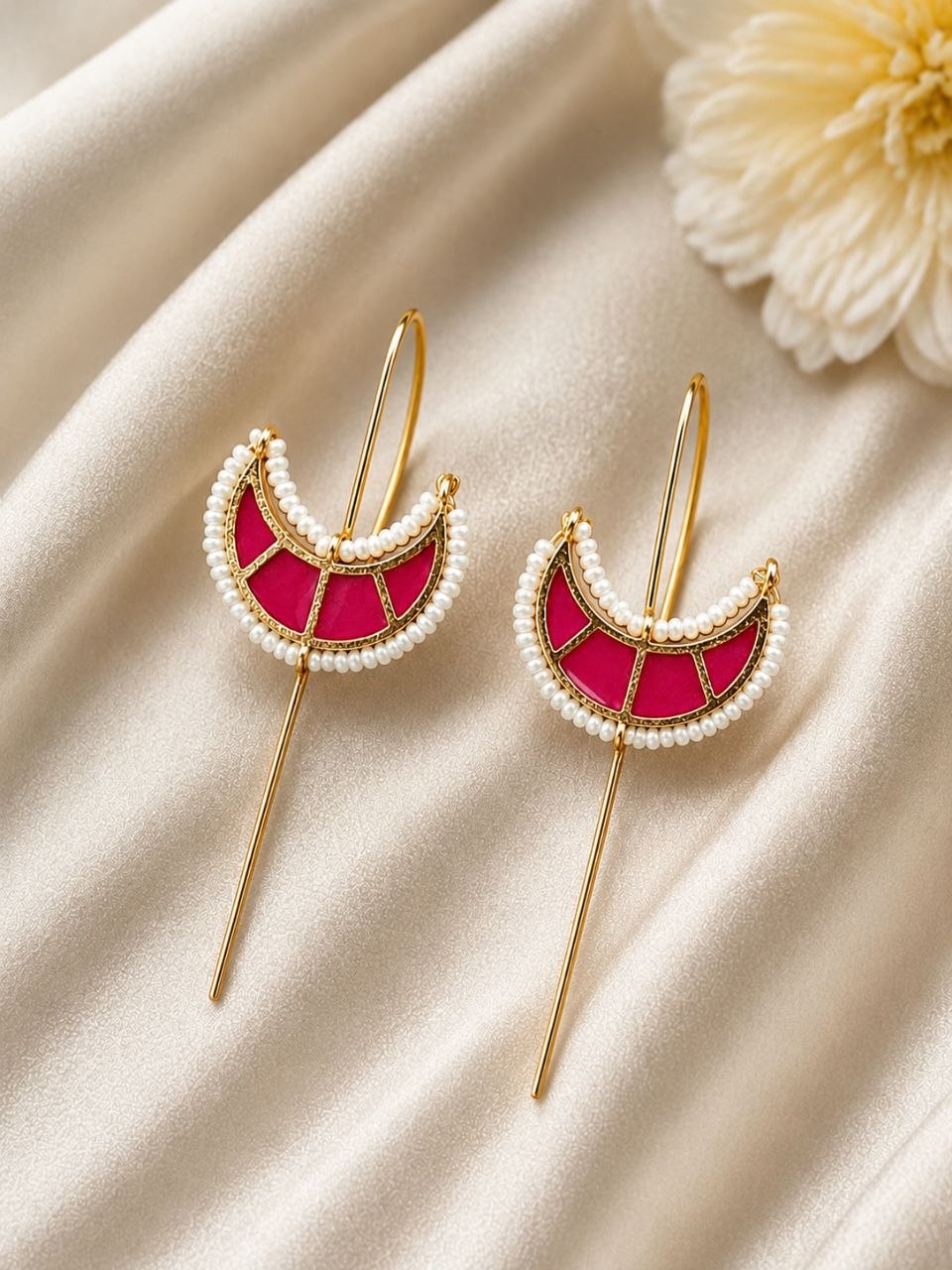 Gold Plated Half Moon Earcuff – Elegant Jewelry for Modern Looks 9 Gold Plated Half moon Earcuff elegant golden brass ear jewelry for women