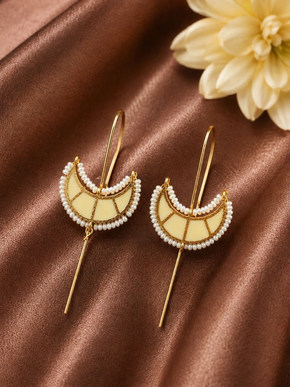 Gold Plated Half Moon Earcuff – Elegant Jewelry for Modern Looks 10 Gold Plated Half moon Earcuff elegant golden brass ear jewelry for women