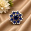 Vintage Flower Ring Adjustable Oxidized Floral Ring for Women 17 Vintage Flower Ring with oxidized silver finish for women