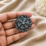 Bulk 50 Elegant Floral Hair Accessories Oxidized Silver Hair Jewelry for Traditional Wear - "MInt"