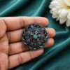 Elegant Floral Hair Accessories Oxidized Silver Hair Jewelry for Traditional Wear 13 Elegant Floral Hair Accessories with oxidized silver finish for women