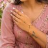 Anti Tarnish Hathphool with premium gold-plated finish for women
