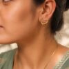 Anti Tarnish Heart Necklace Set with premium gold-plated finish for women